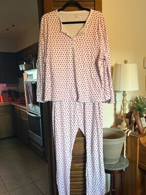 Roller Rabbit hearts pj loungewear set XL NWOT